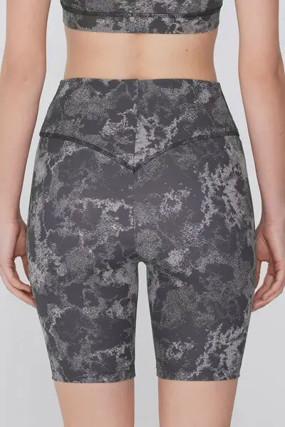 Pantaloncini Ciclista Sport Donna Grigio miniatura 2