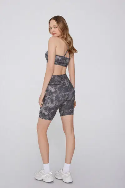 Pantaloncini Ciclista Sport Donna Grigio miniatura 3