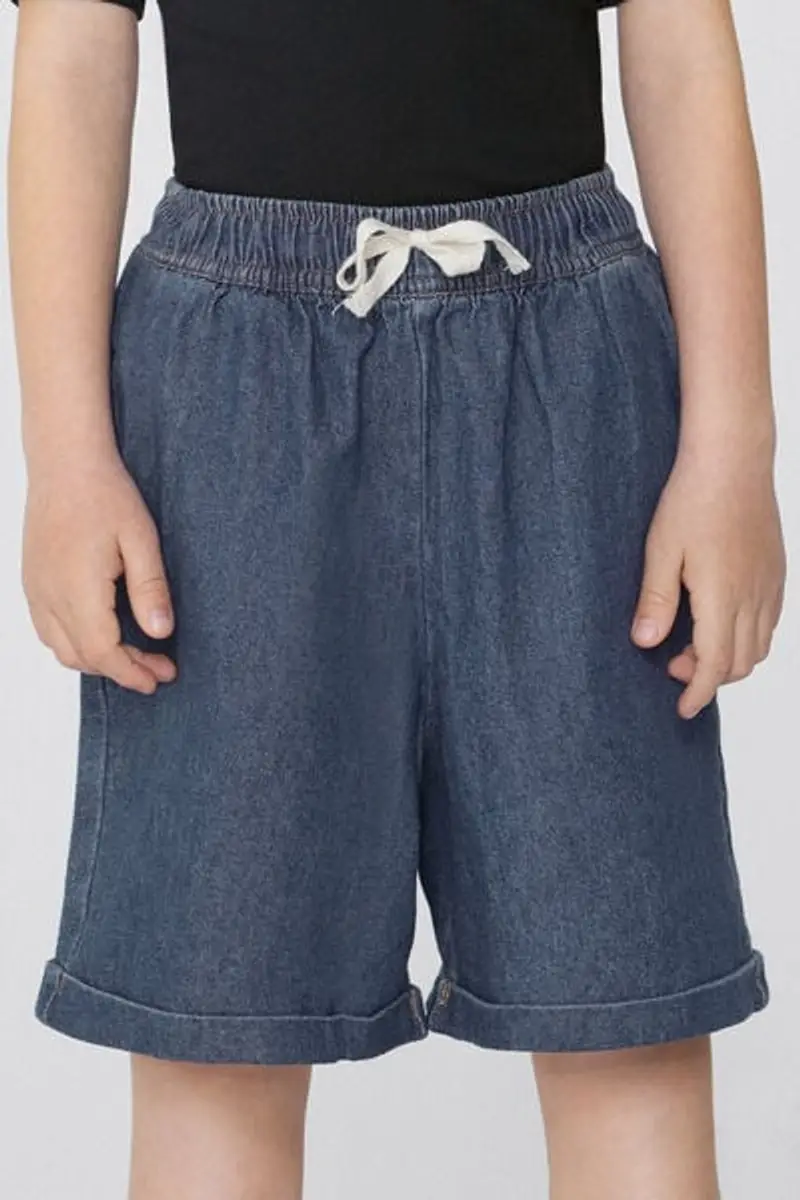 Tezenis Pantaloncini Corti in Denim Bimbo con Coulisse Bambino Blu Taglia 10-11