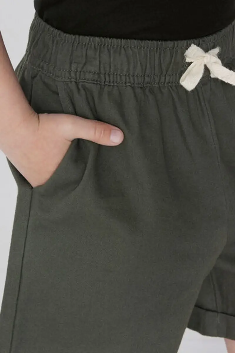 Tezenis Pantaloncini Corti in Denim Bimbo con Coulisse Bambino Verde Taglia 10-11 miniatura 3