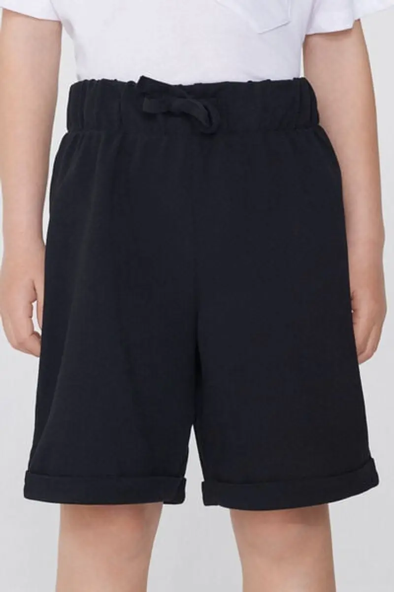 Tezenis Pantaloncini Corti in Piquet con Coulisse Bimbo Bambino Nero Taglia 10-11