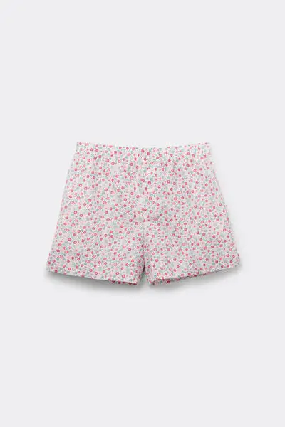 Pantaloncini Corti in Tela di Cotone Donna Rosa miniatura 2