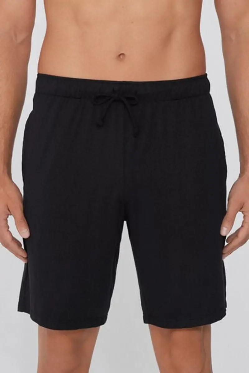 Tezenis Pantaloncini Corti Viscosa con Tasche e Coulisse Uomo Nero Taglia S