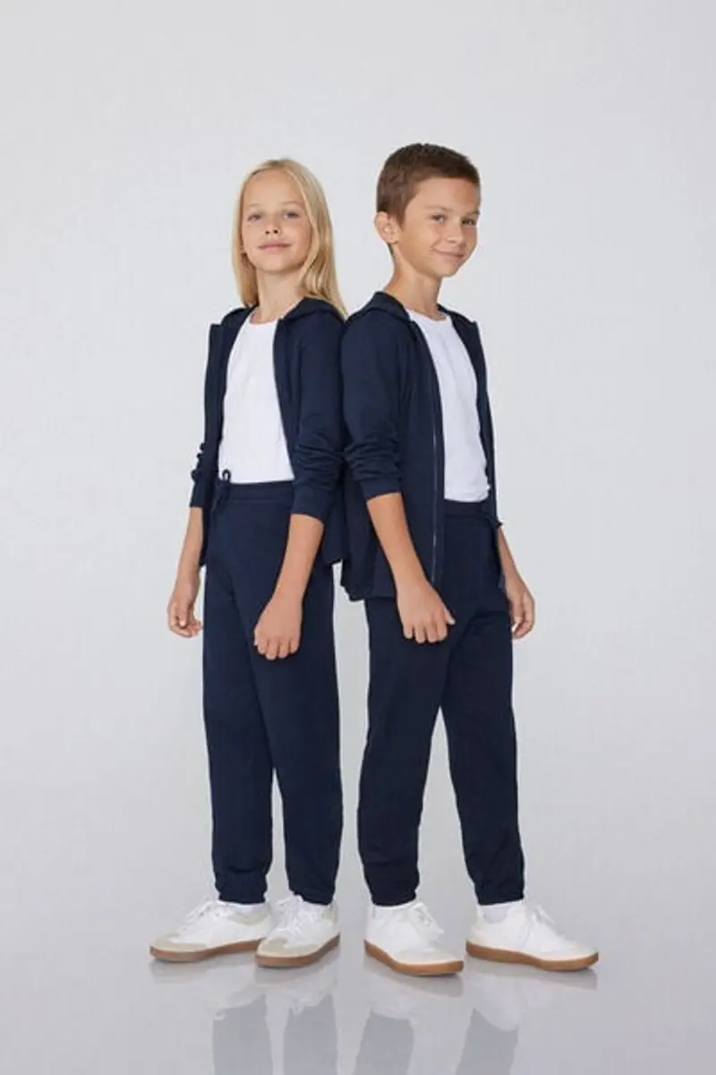 Tezenis Pantalone Lungo Felpa Bimbi Unisex Unisex Blu Taglia 10-11