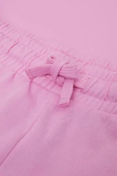 Pantalone Lungo Felpa Bimbi Unisex Unisex Rosa miniatura 2