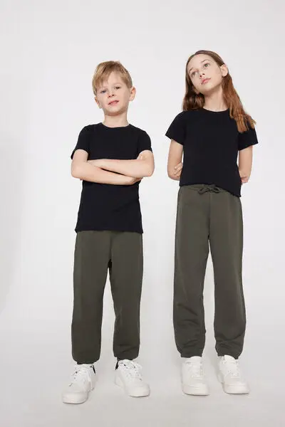Pantalone Lungo Felpa Bimbi Unisex Unisex Verde