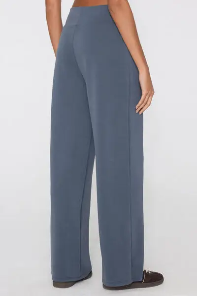 Pantaloni Lunghi a Palazzo Soft Touch Donna Blu miniatura 2