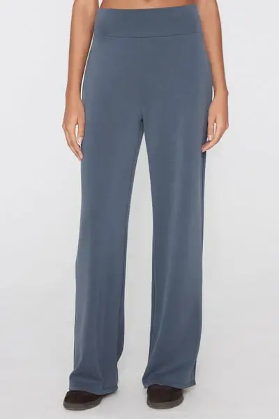 Pantaloni Lunghi a Palazzo Soft Touch Donna Blu