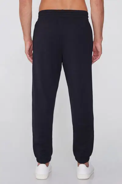 Pantaloni Lunghi Felpa con Tasche Uomo Blu miniatura 2