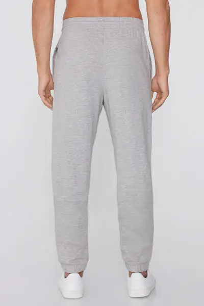 Pantaloni Lunghi Felpa con Tasche Uomo Grigio miniatura 2