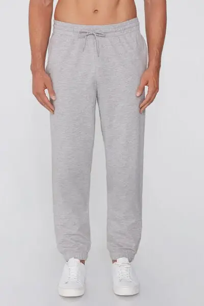 Pantaloni Lunghi Felpa con Tasche Uomo Grigio