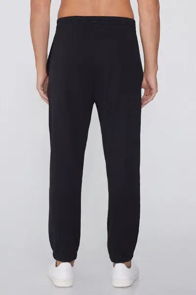 Pantaloni Lunghi Felpa con Tasche Uomo Nero miniatura 2