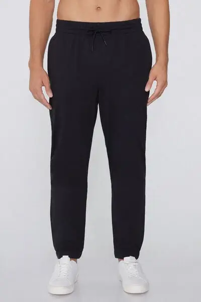 Pantaloni Lunghi Felpa con Tasche Uomo Nero