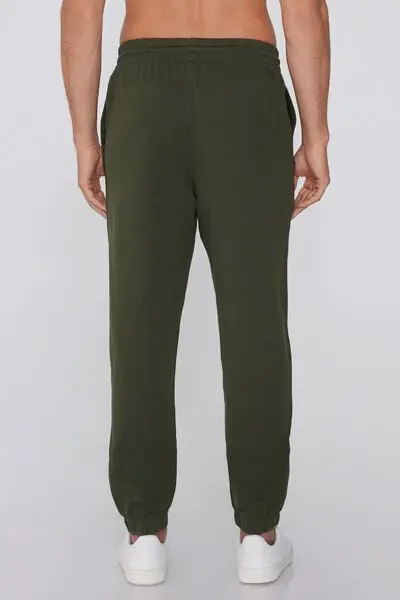 Pantaloni Lunghi Felpa con Tasche Uomo Verde miniatura 2