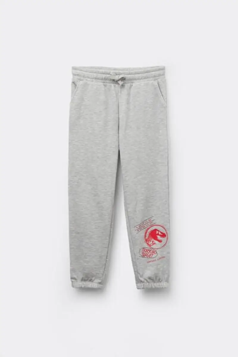 Pantaloni Lunghi Felpa Jurassic World Bambino Grigio