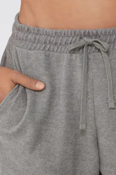 Pantaloni Lunghi Felpa Rovesciata con Tasche Uomo Grigio miniatura 3