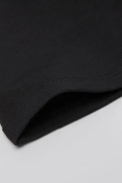 Pantaloni Lunghi Flare Bimba Cotone Termico Bambina Nero miniatura 2