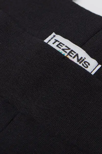 Pantaloni Lunghi Flare Bimba Cotone Termico Bambina Nero miniatura 3