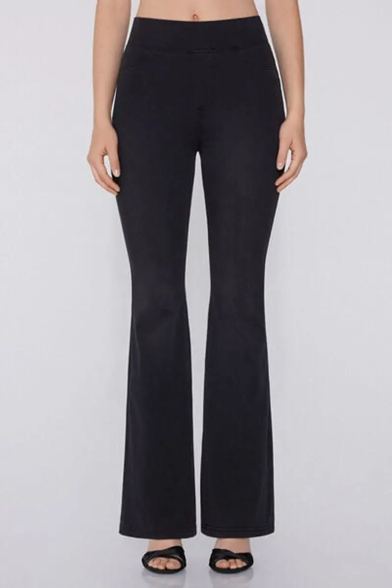 Tezenis Pantaloni Lunghi Flare Soft Flex Denim Donna Nero Taglia L