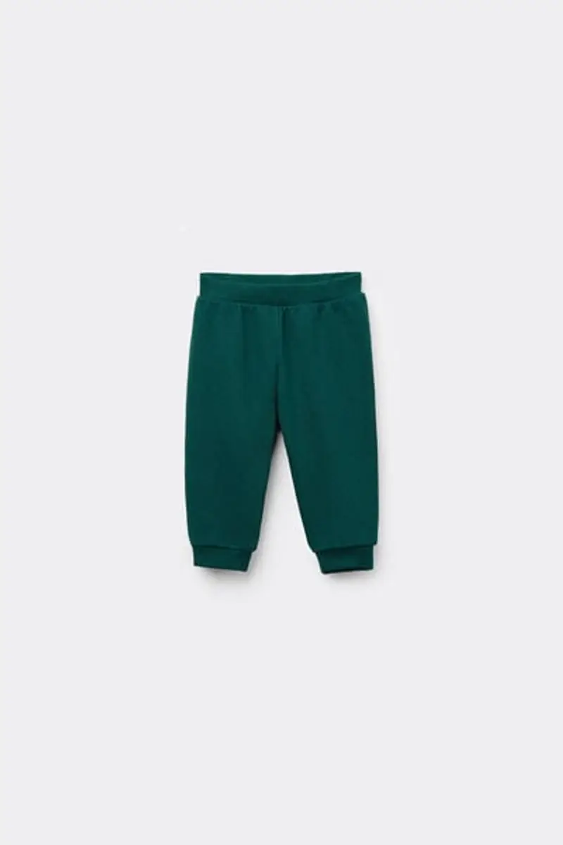 Tezenis Pantaloni Lunghi in Cotone Felpato Baby Verde Taglia 0-3