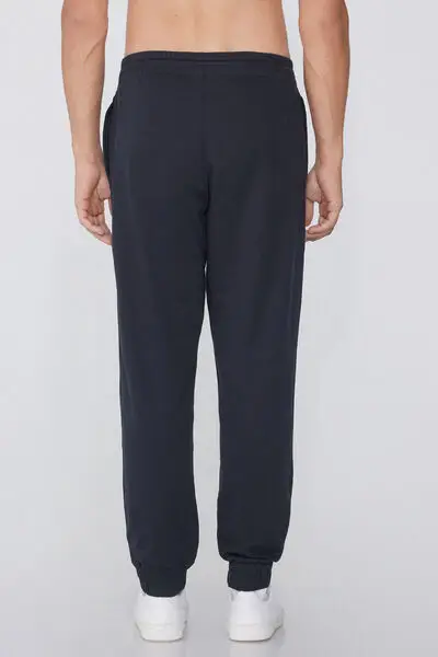 Pantaloni Lunghi in Felpa con Tasche Uomo Blu miniatura 2