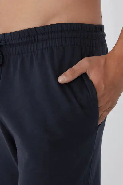 Pantaloni Lunghi in Felpa con Tasche Uomo Blu miniatura 3