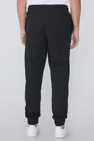 Pantaloni Lunghi in Felpa con Tasche Uomo Nero miniatura 2