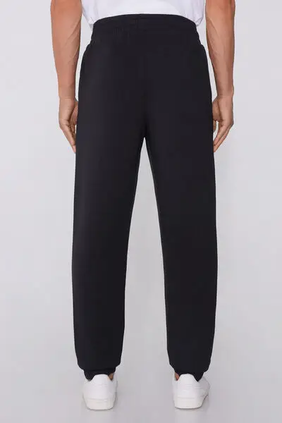 Pantaloni Lunghi in Felpa Double Uomo Nero miniatura 2