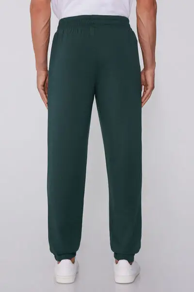 Pantaloni Lunghi in Felpa Double Uomo Verde miniatura 2