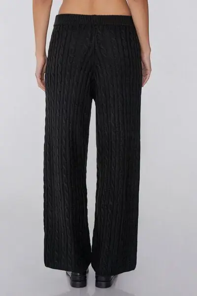 Tezenis Pantaloni Lunghi Palazzo Trecce Donna Nero miniatura 2