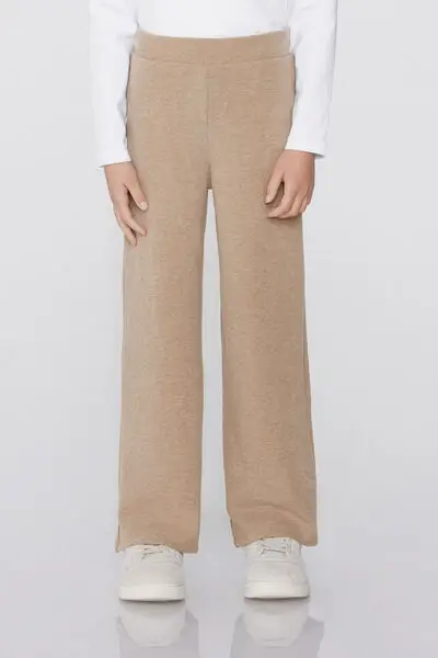 Pantaloni Lunghi Palazzo Warm Touch Bambina Marrone