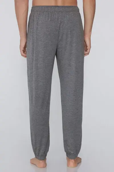 Pantaloni Lunghi Viscosa con Coulisse Uomo Grigio miniatura 2