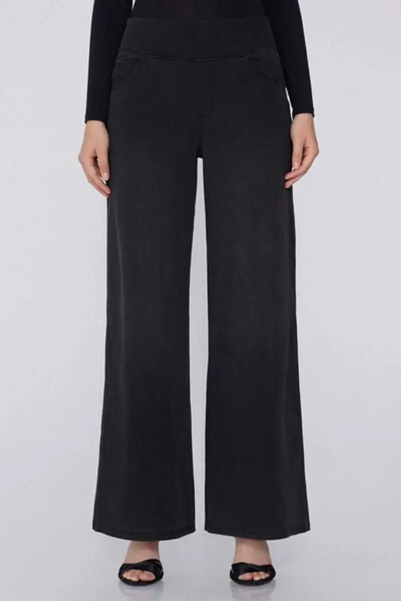 Tezenis Pantapalazzo Soft Flex Denim Donna Nero Taglia S