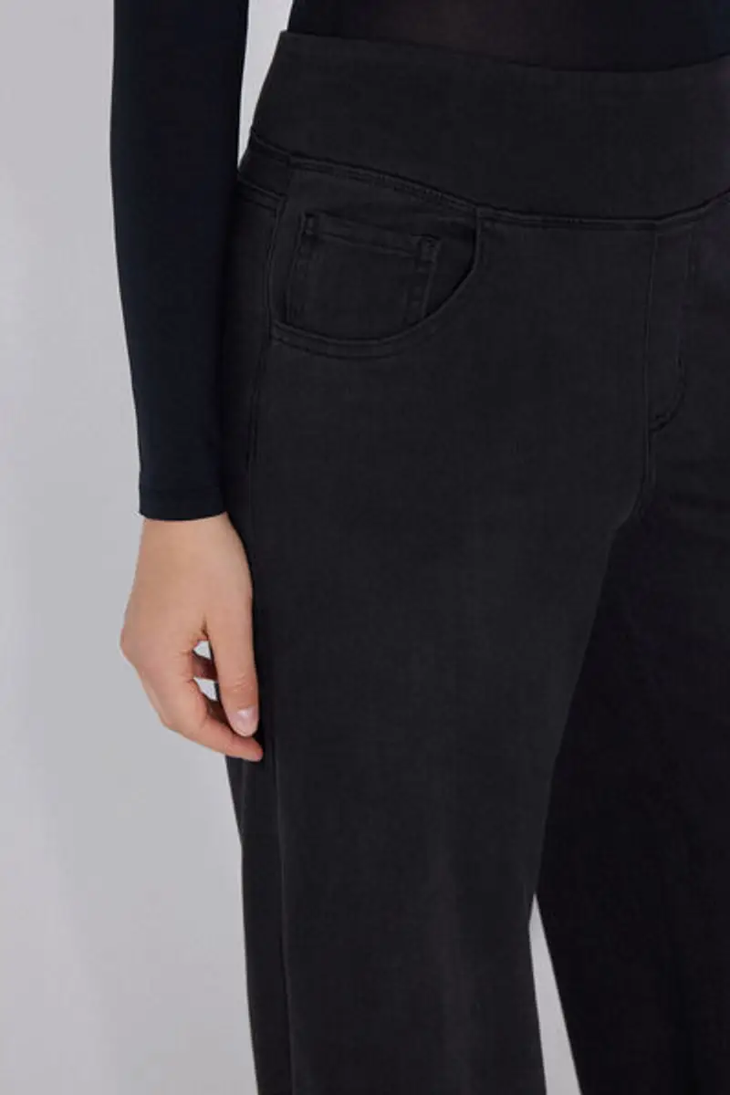 Tezenis Pantapalazzo Soft Flex Denim Donna Nero Taglia S miniatura 3