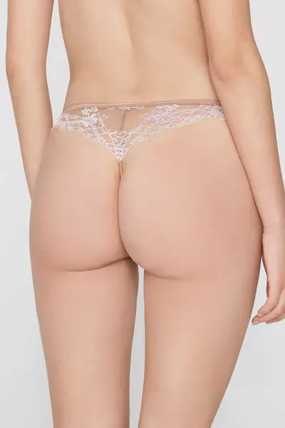 Perizoma con Fianchetto Tanga Delicate Essence Donna Naturale miniatura 3