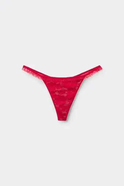 Perizoma con Fianchetto Tanga Romantic Fantasy Rosso Donna Rosso