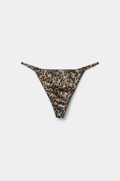 Perizoma con Fianchetto Tanga Sauvage Soul Donna Animalier