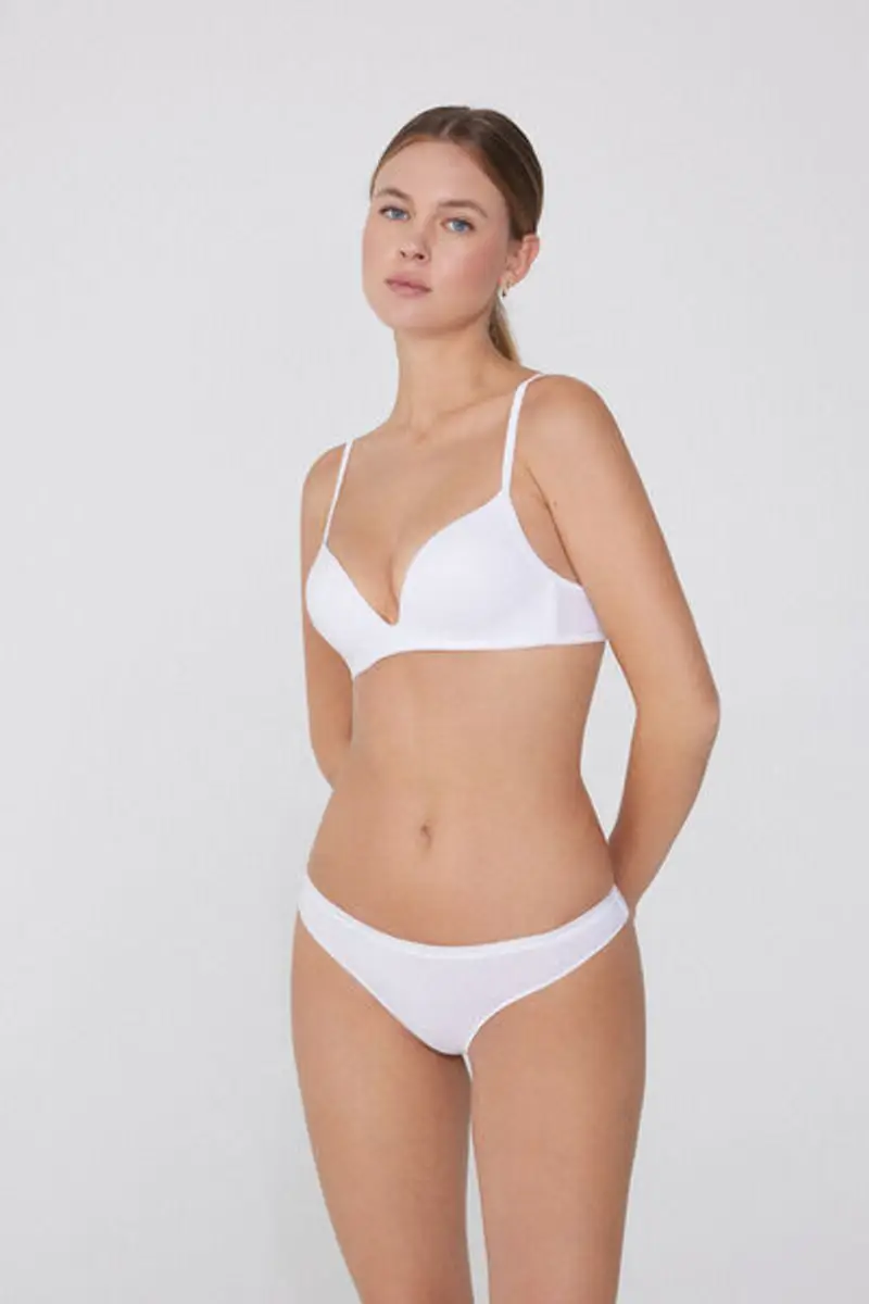 Tezenis Perizoma in cotone organico Donna Bianco Taglia S miniatura 3