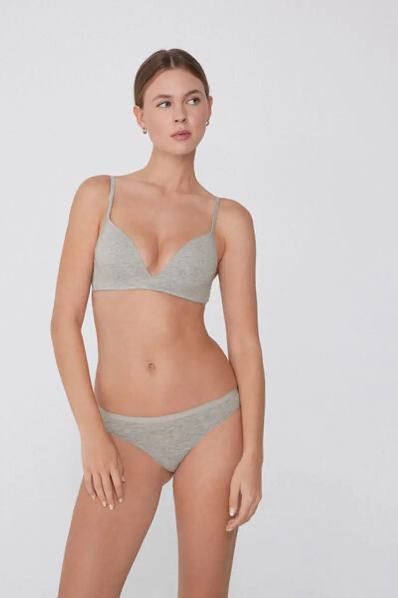 Tezenis Perizoma in cotone organico Donna Grigio Taglia L miniatura 3