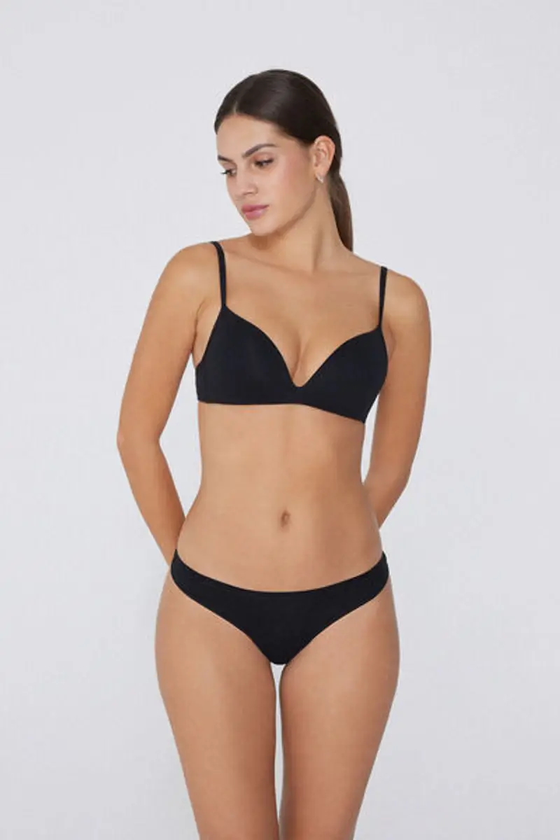 Tezenis Perizoma in cotone organico Donna Nero Taglia XS miniatura 3