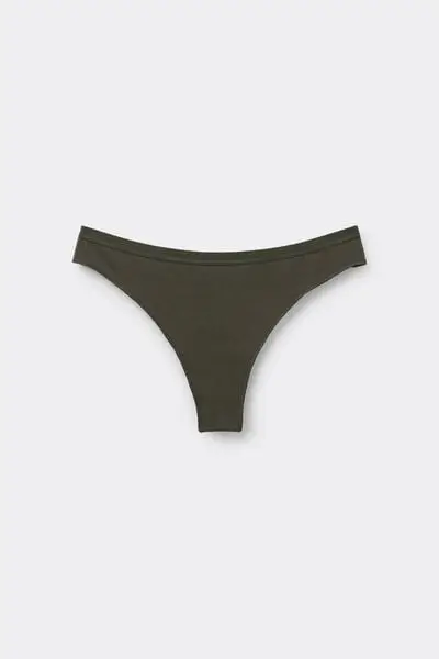 Perizoma in cotone organico Donna Verde