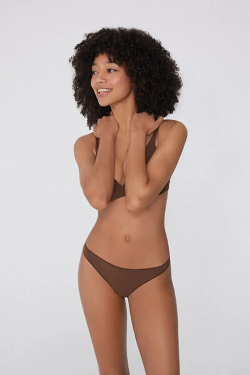 Tezenis Perizoma in Microfibra Riciclata Donna Marrone Taglia L miniatura 3