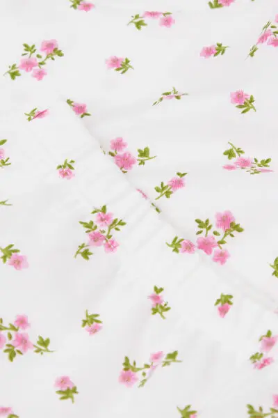 Pigiama Corto Bimba Cotone Costine Fiorellini Bambina Stampa miniatura 2