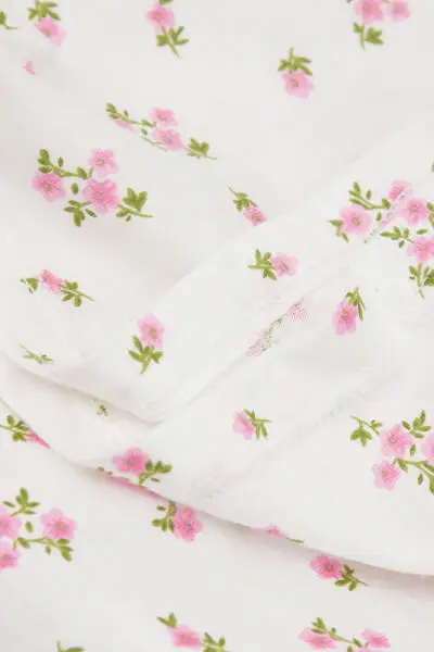 Pigiama Corto Bimba Cotone Costine Fiorellini Bambina Stampa miniatura 3