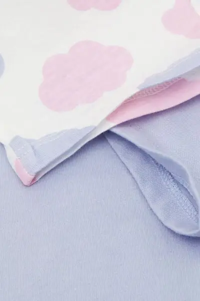 Pigiama Lungo Bimba in Cotone Stampa Nuvole Bambina Stampa miniatura 2