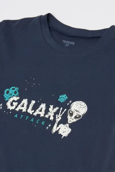 Pigiama Lungo Bimbo Cotone Luminescente Bambino Blu miniatura 2