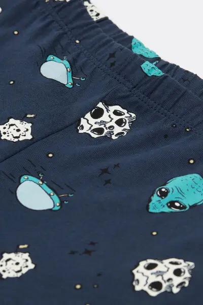 Pigiama Lungo Bimbo Cotone Luminescente Bambino Blu miniatura 3