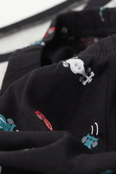 Pigiama Lungo Bimbo Cotone Stampa "Fast" Bambino Grigio miniatura 3