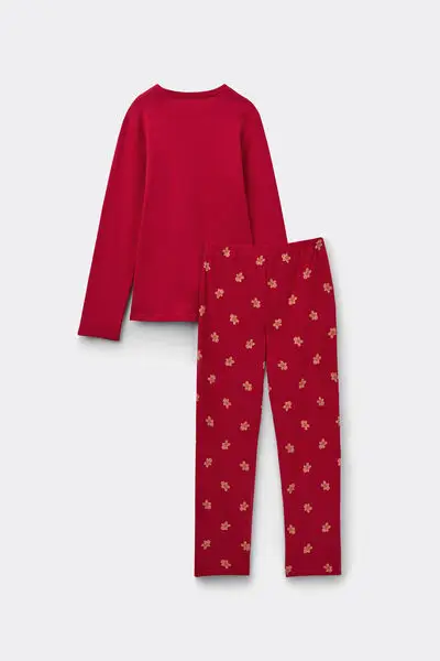 Pigiama Lungo Cotone Pesante Gingerbread Bimbi Unisex Unisex Stampa miniatura 3