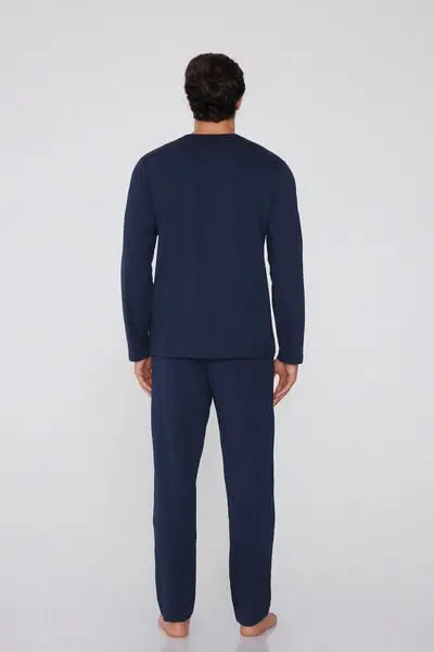 Pigiama Lungo in Cotone Stampa Birra Uomo Stampa miniatura 2